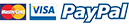 MasterCard - Visa - Paypal
